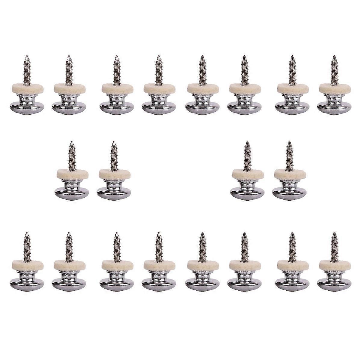 2PCS Copper Guitar Strap Lock for Acoustic Classical Ukulele Silver