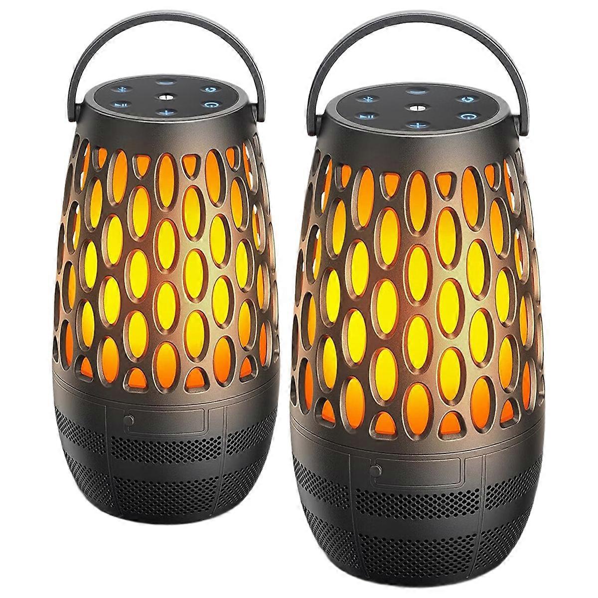 Outdoor Speakers Bluetooth Waterproof IPX6 with Flame Lights