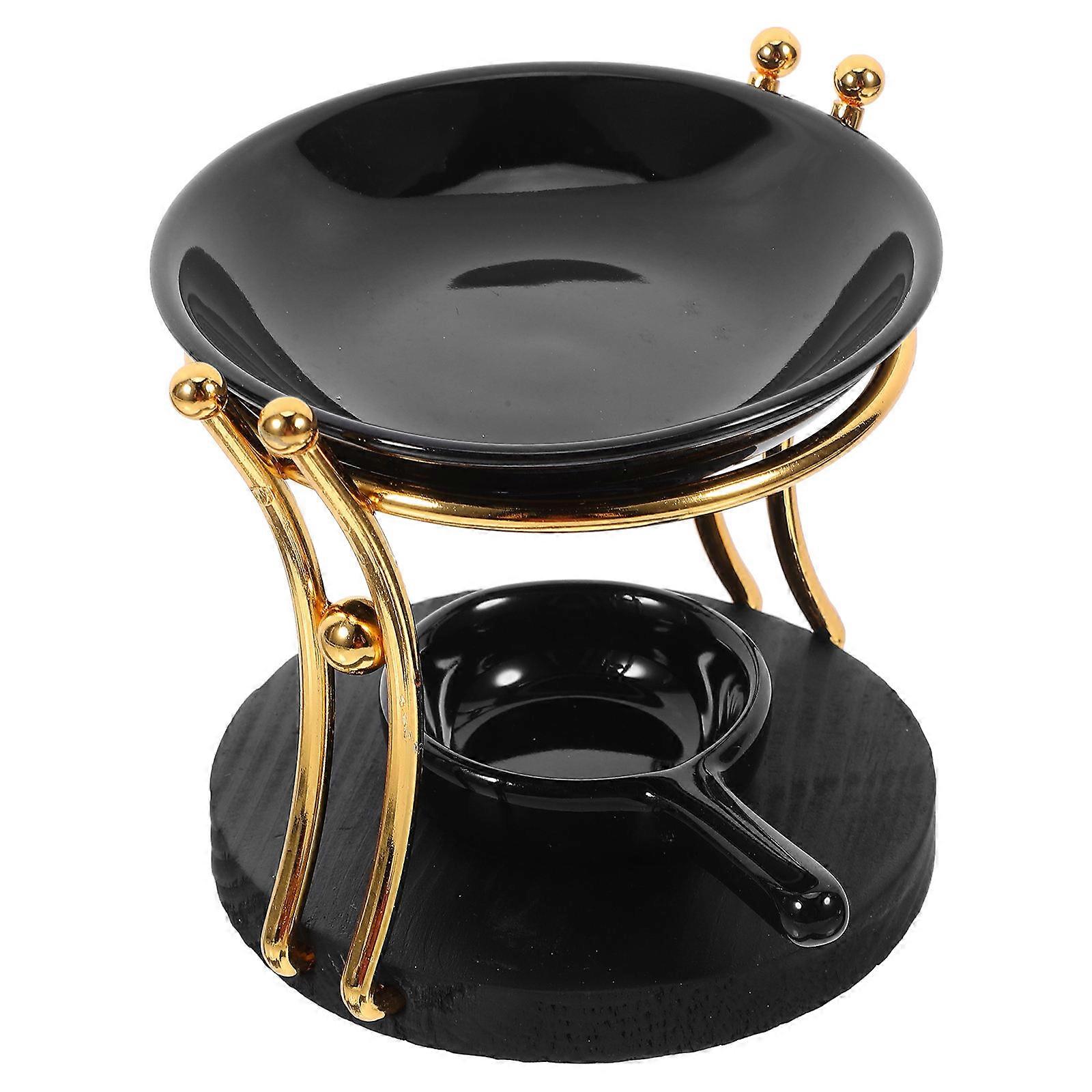 Black Porcelain Tea Light Holder for Aroma Burning 3Pcs Pack