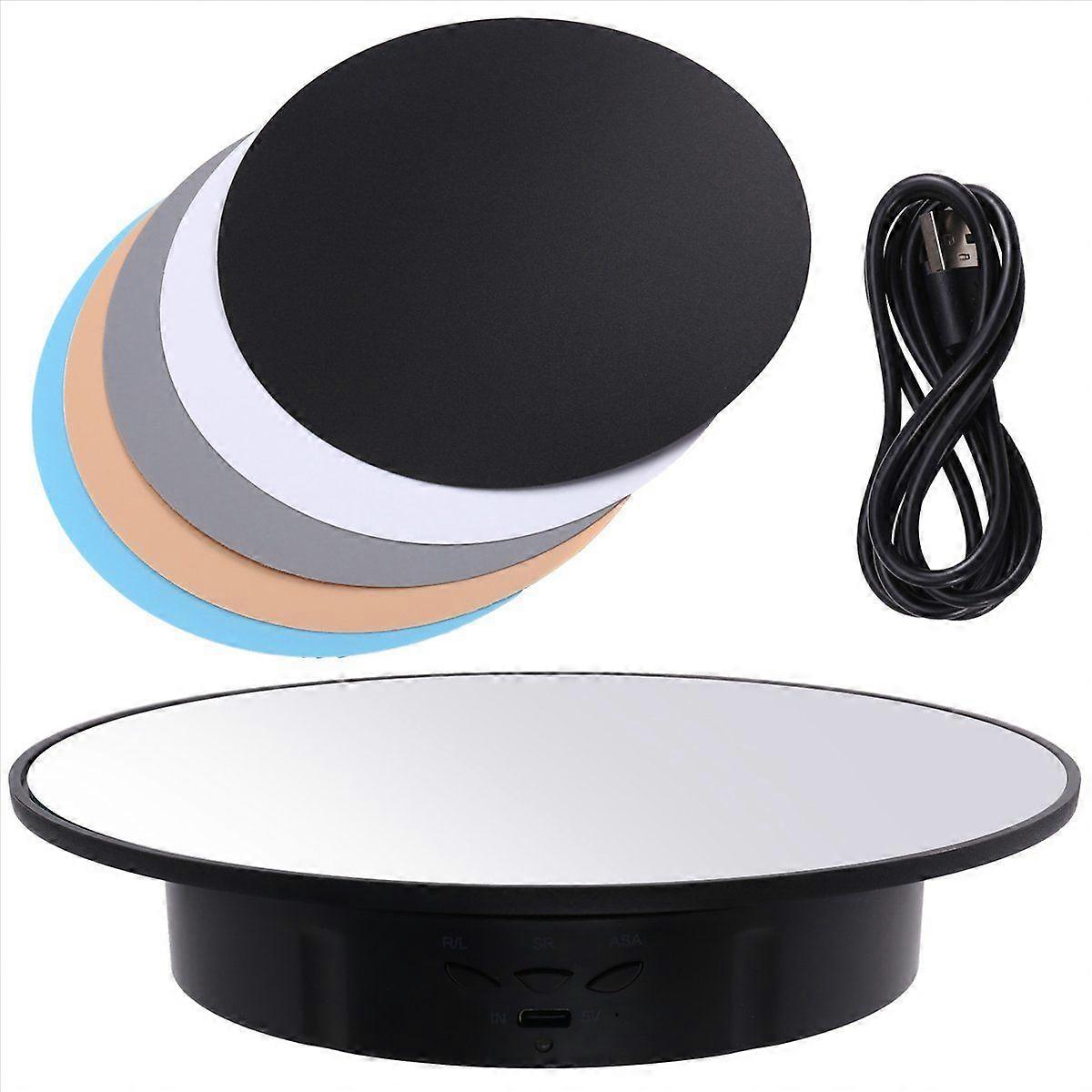 360 Degree Rotating Display Stand,360 Degree Turntable ,5 PVC Backgrounds,for Photography Product a