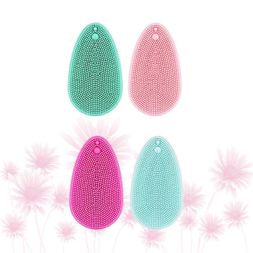 Facial Cleansing Brush Silicone Face Scrubber for Deep Cleaning 4Pcs