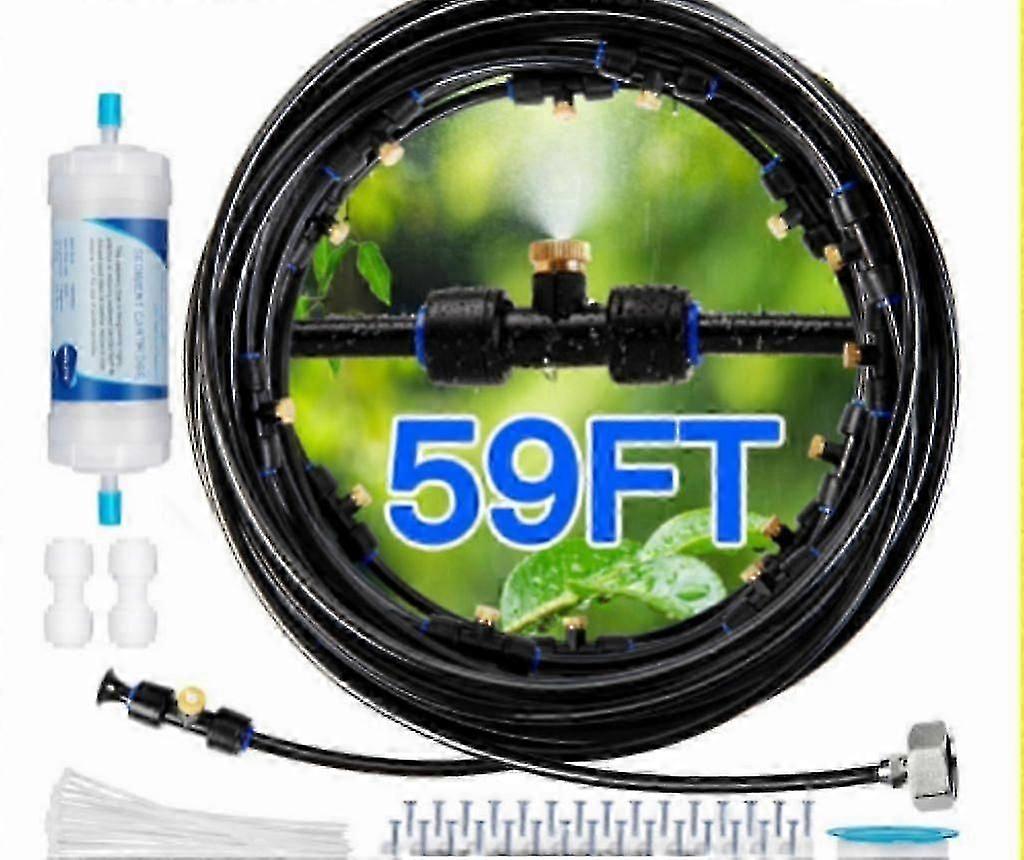 Misting System with Filter 59FT(18M)+10 Nozzle Plugs