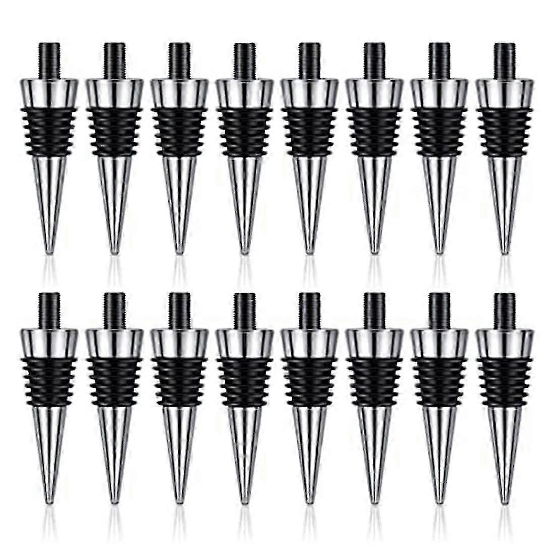 16 Pieces Metal Cork Blank Wine Cork Kit Reusable Wine Cork Insert Set Hardware for Wedding Wine Pa