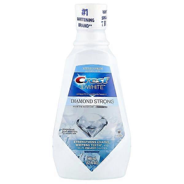 Crest, 3D WhiteÃÂÃÂ¢ÃÂÃÂÃÂÃÂ¢,  Diamond Strong, Anticavity Fluoride Mouthwash, Alcohol Free, Wintermint, 32 fl oz (946 ml)