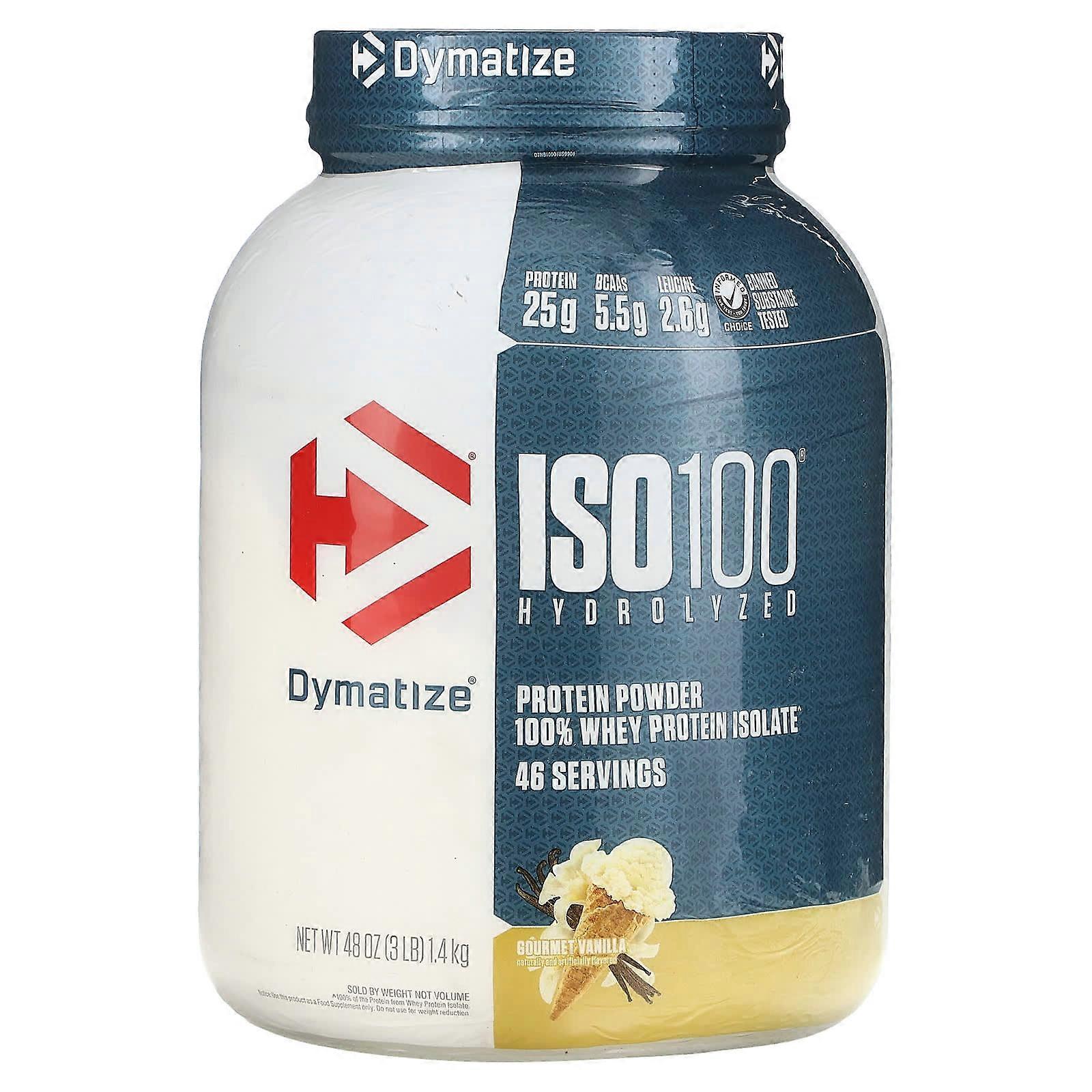 ISO100 Hydrolyzed, 100% Whey Protein Isolate, Gourmet Vanilla, 3 lb (1.4 kg)