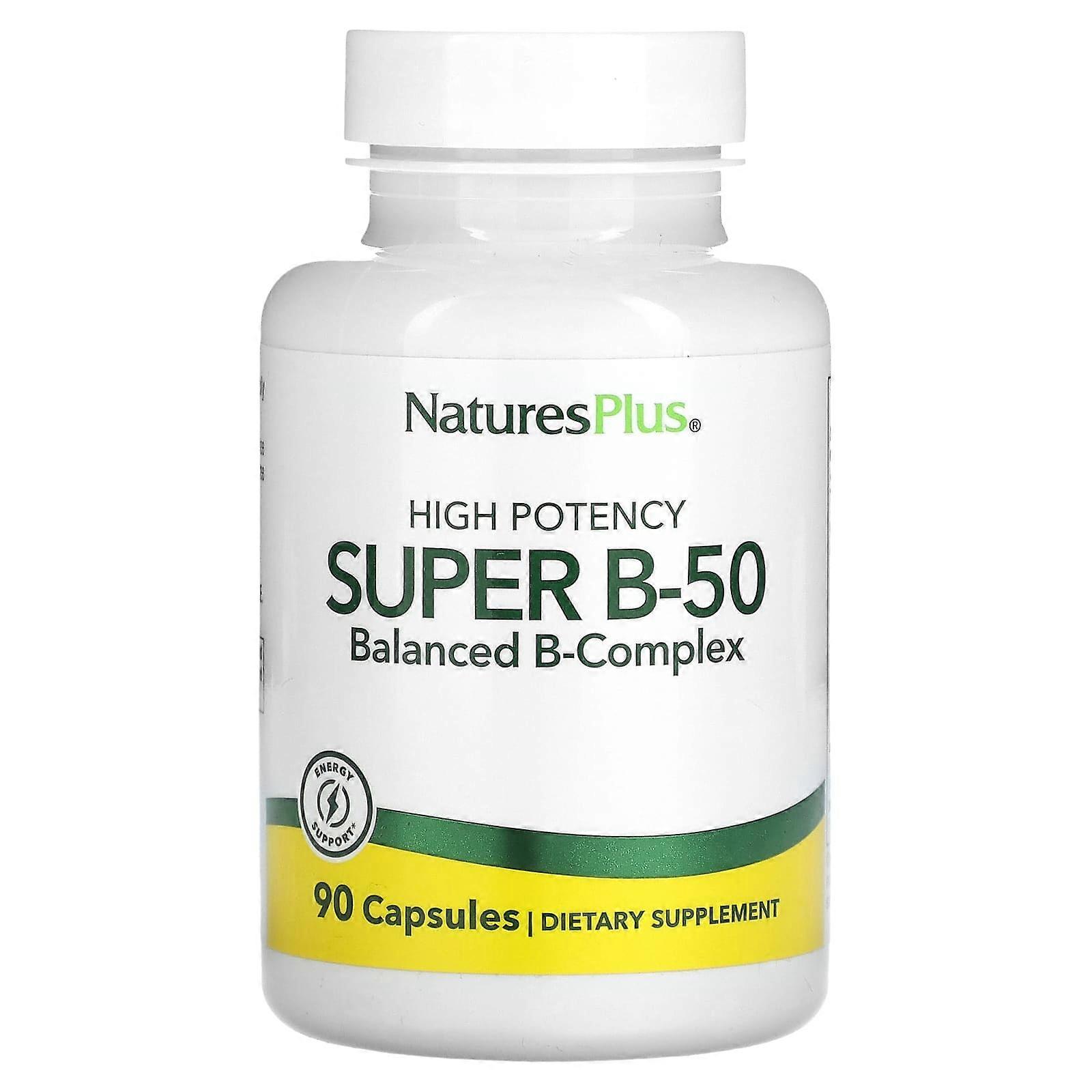 NaturesPlus, High Potency Super B-50, 90 Capsules