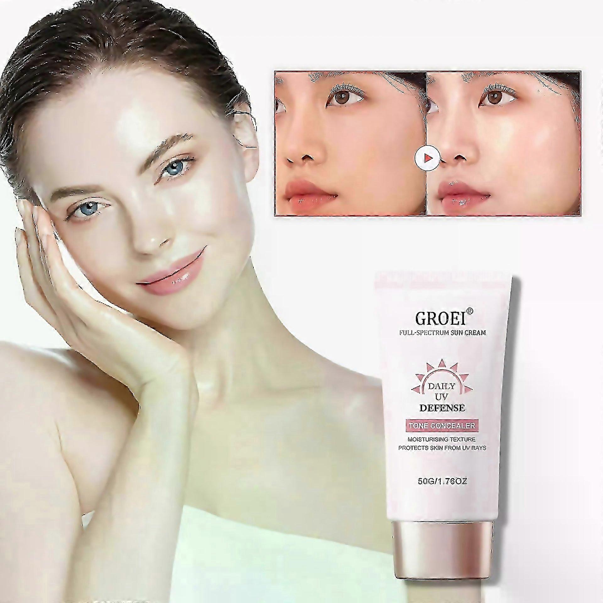 For Centella Sunscreen Moisturizer Face Tone Up Sunscreen Serum Broad Spectrum Spf 50 Light Texture