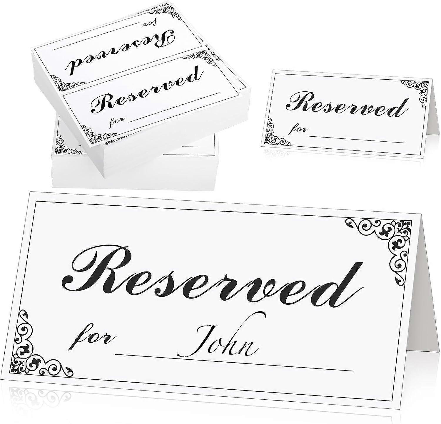 UrbanMingle 300 Pcs Paper Reserved Table Signs with Name Line, Double-side