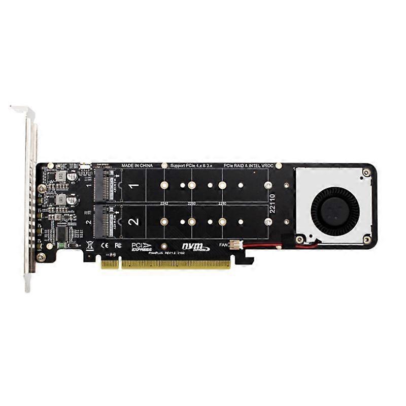 Dobbeltsidet 4-disk PCI-E X16 til M.2 M-Key NVME X4SSD RAID-mellemstik