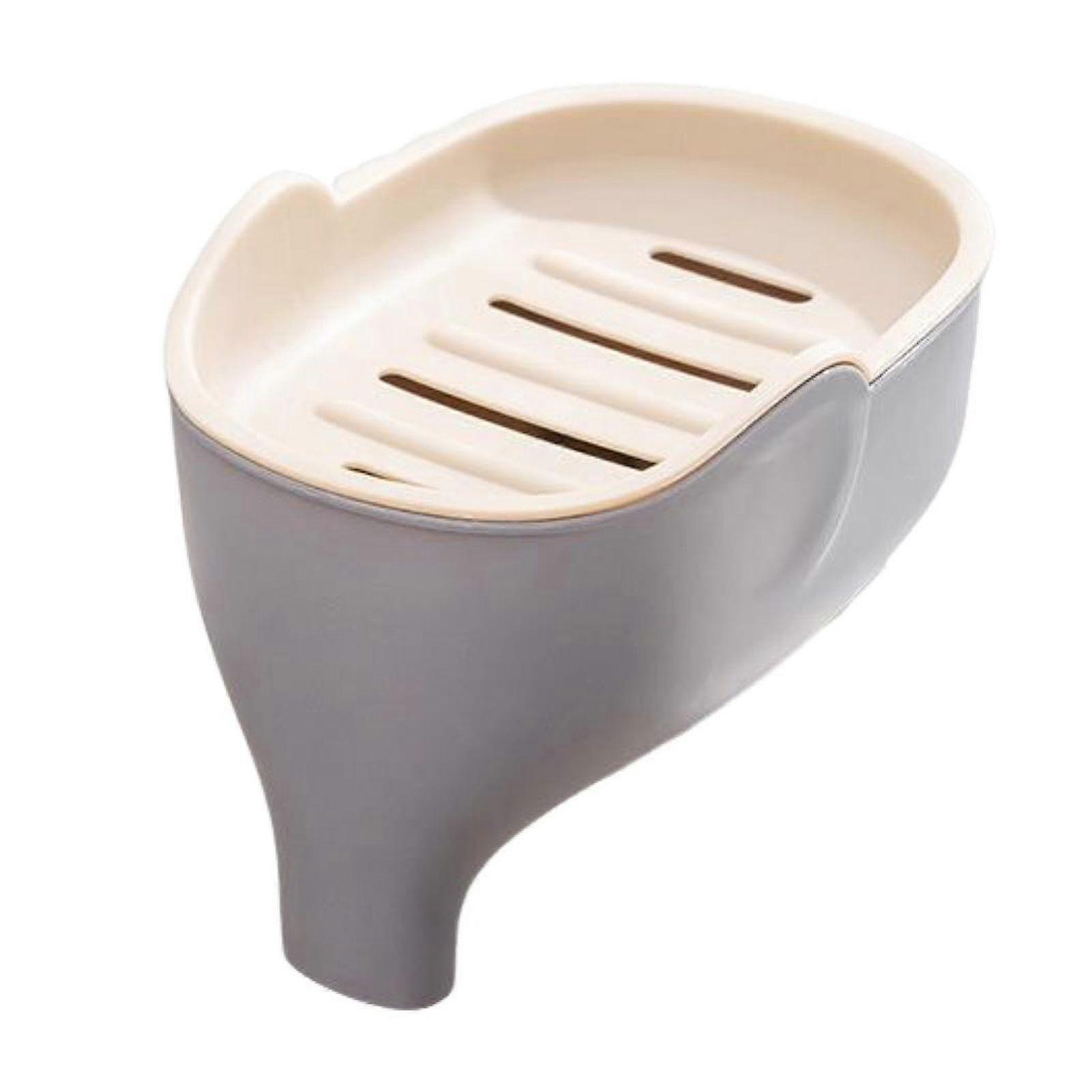 Jikaixiang Soap Holder Non-Slip Design Easy to Clean Double Layer Versatile Soap Dish with Drain Holes Bathroom Decoration