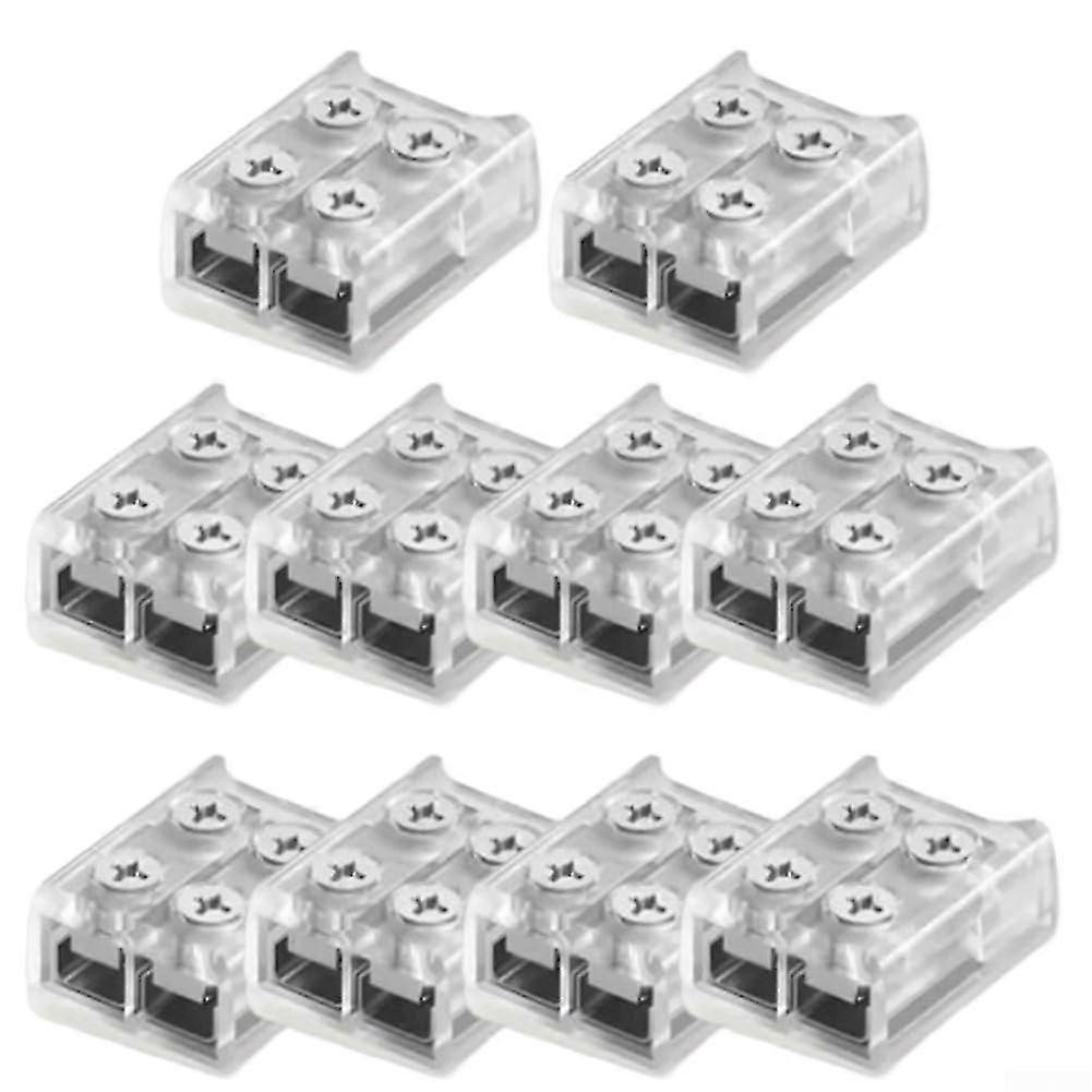 25-26 LED Connector Terminals Ten Piece Set, Efficient Installation, Compatible With Both Strip Sizes, 8mm Strip To Wire