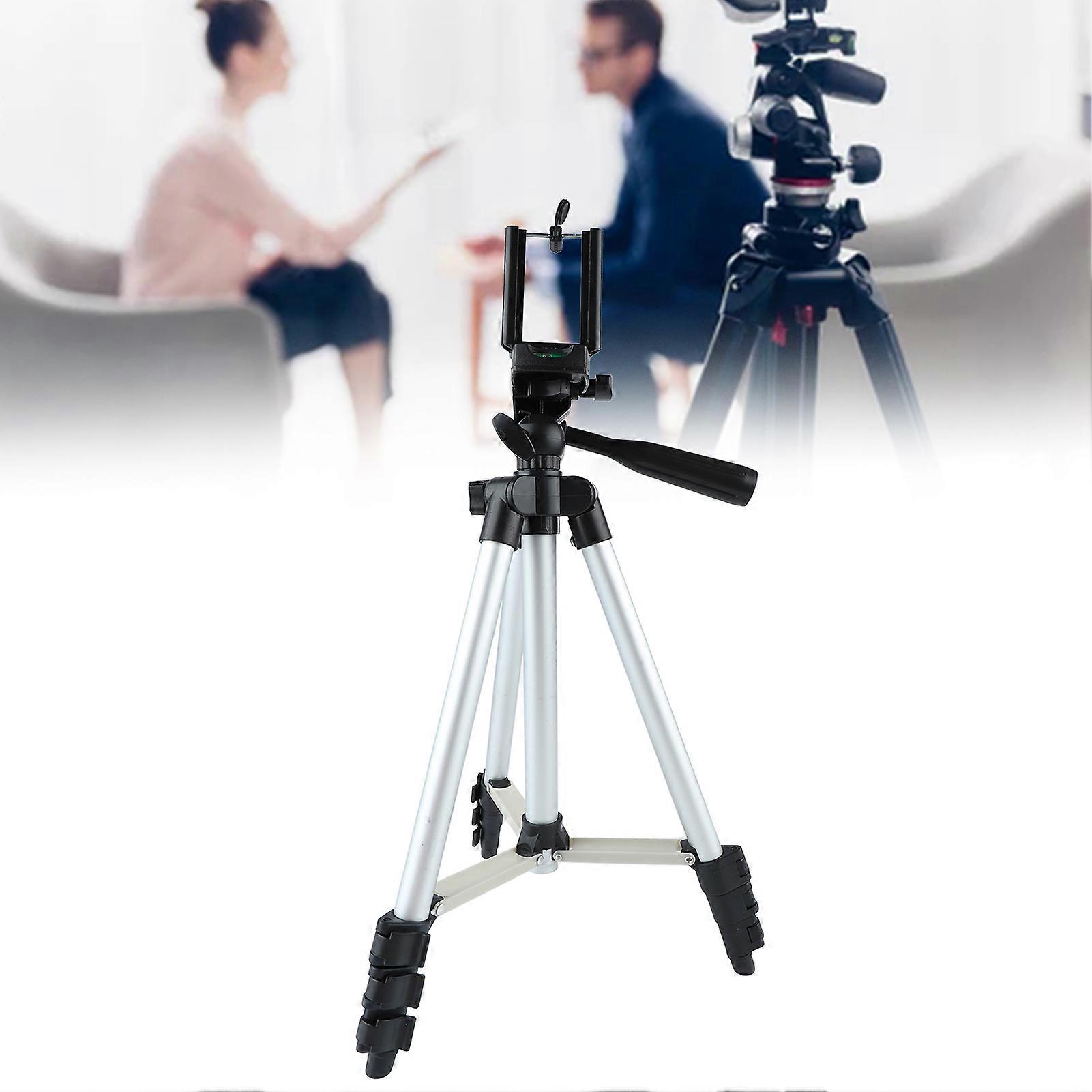 Camera Tripod with Mobile Phone Holder Portable Extendable Travel Camera Tripod Stand with Bluetooth Remote for Selfies Video Recording Vlogging 