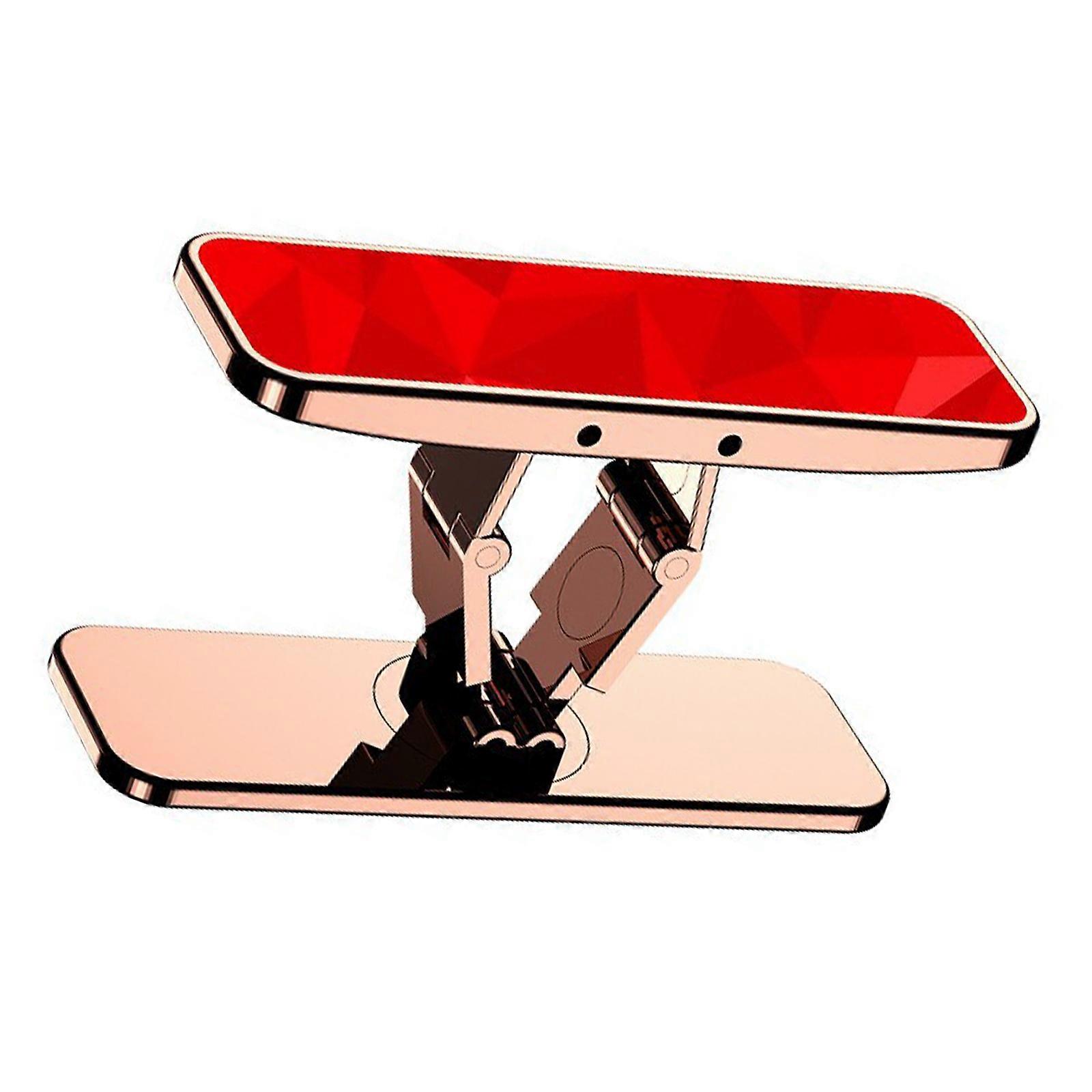 Stable Phone Stand 360 Adjustable Angle Universal Magnetic Kickstand For Smartphones Live Streaming  Red