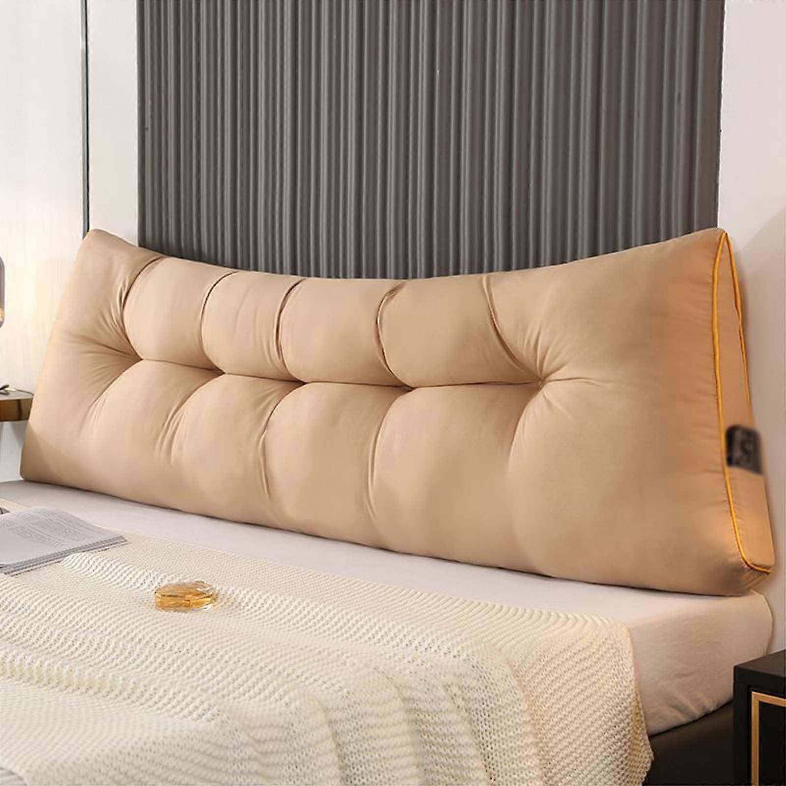 Triangular Reading Cushion 60x15x50cm Backrest Wedge Lumbar Pillow For Sofa Leg Support Ergonomic