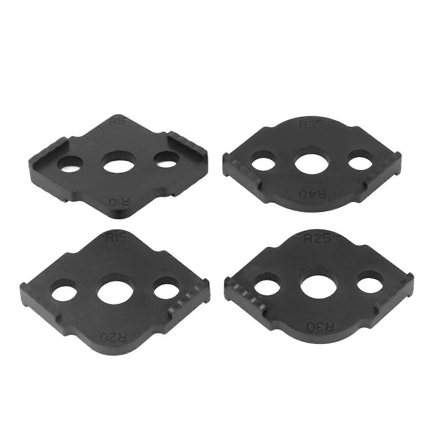4 Pcs Radius Jig Router Template ABS Wear Resistant Woodworking Corner Radius Jig Half Rounded Corne