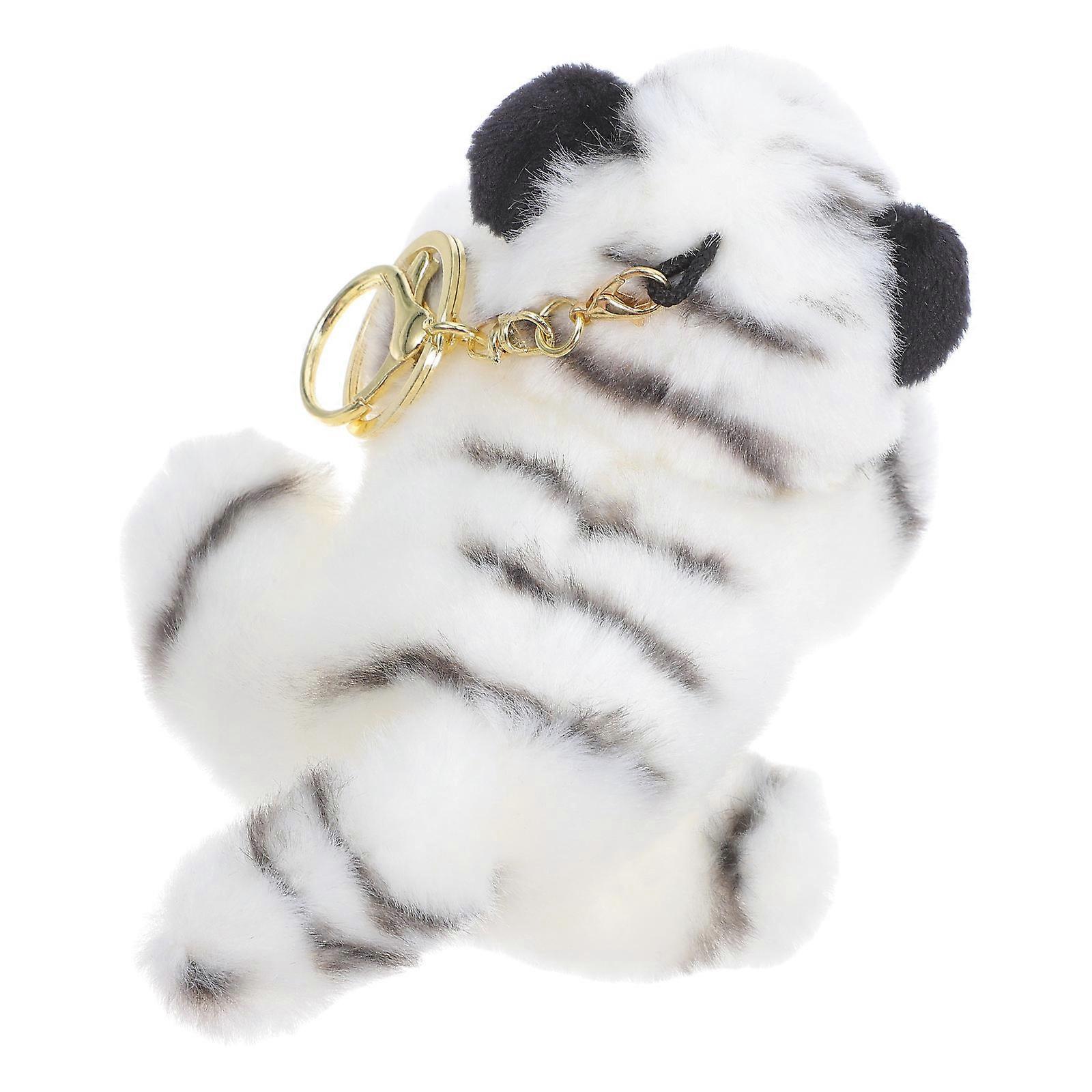Cute Keychains Plush Tiger Doll Keychain for Backpack Bag Charm Pendant