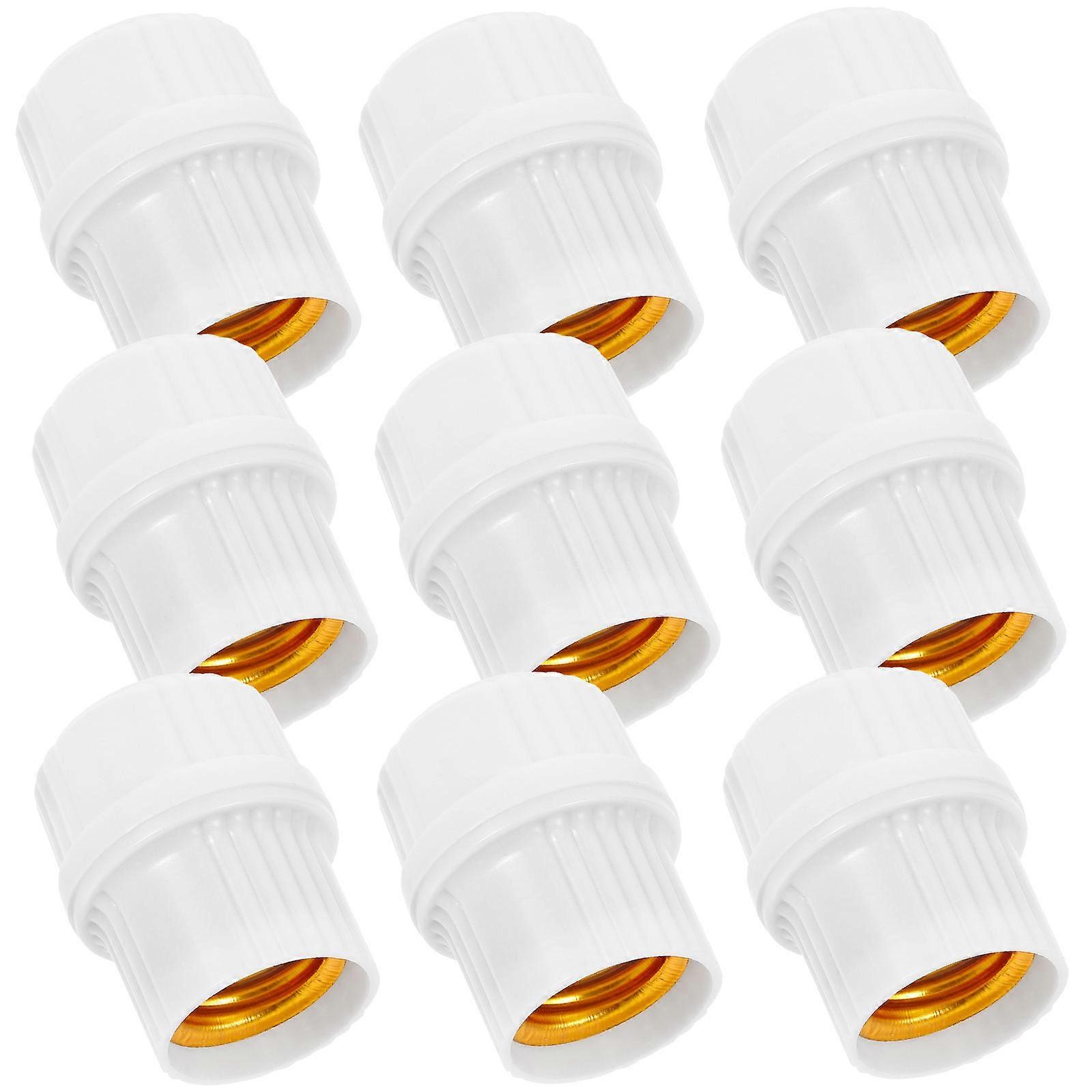 Vintage Light Socket Hanging Lamp Base for Bulb 10Pcs White Copper Build
