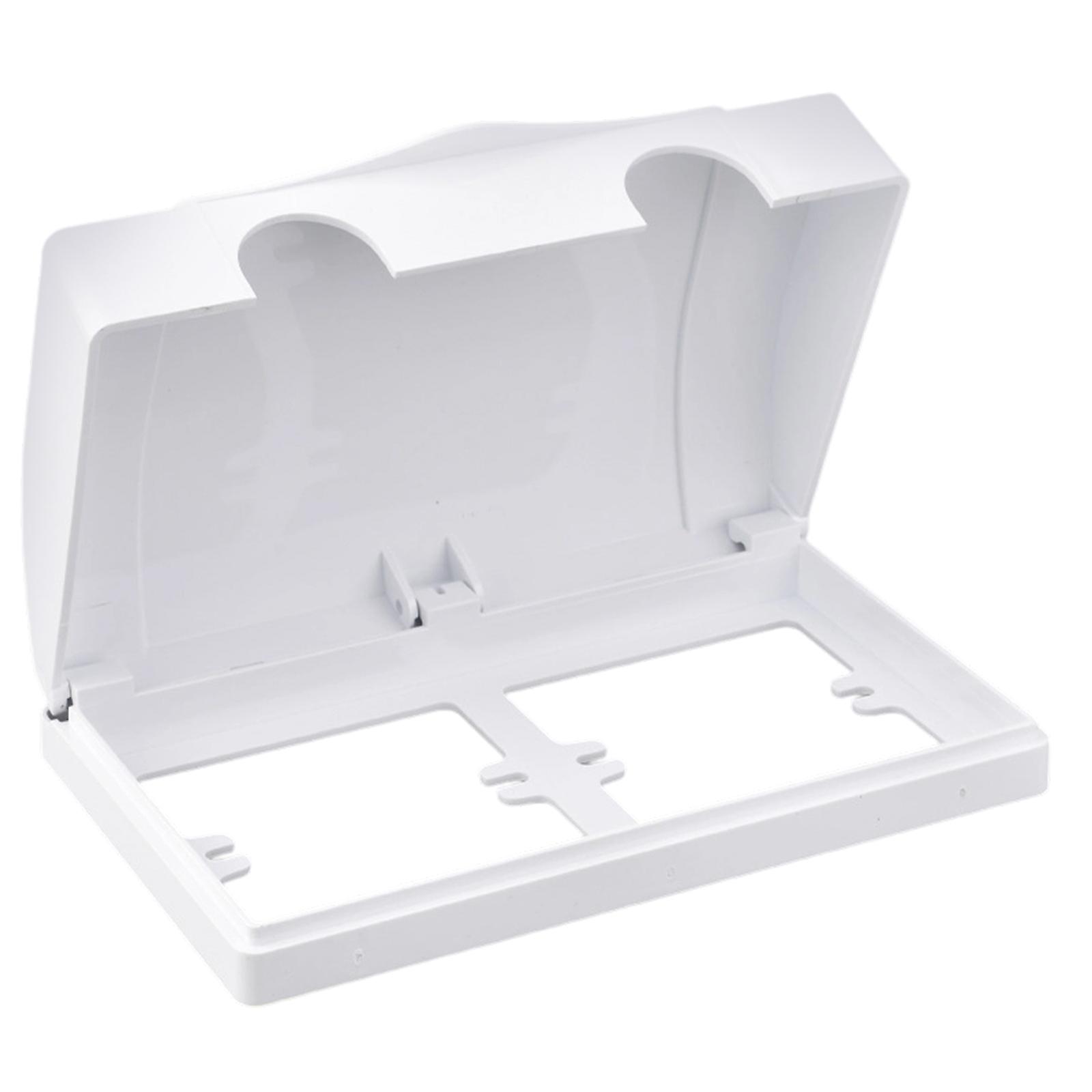 86 Type Outdoor Socket Waterproof Box 2 Gang Socket Case Plastic Electrical Outlet Cover Dustproof Box Enduring  White