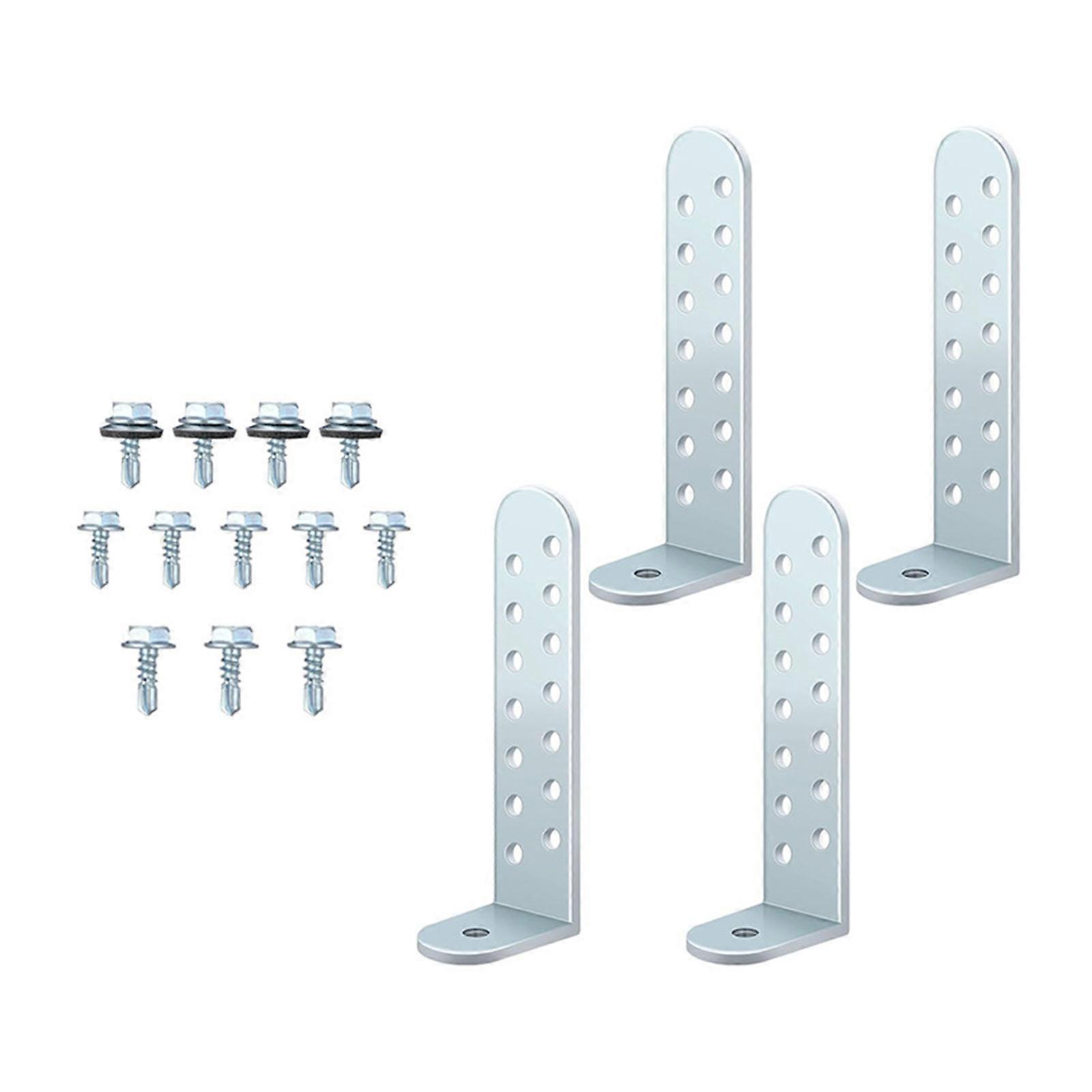 4pack Galvanized L Brackets for Compressor Support Powder Coated Brackets with Rusts Prevention Design Multicolor