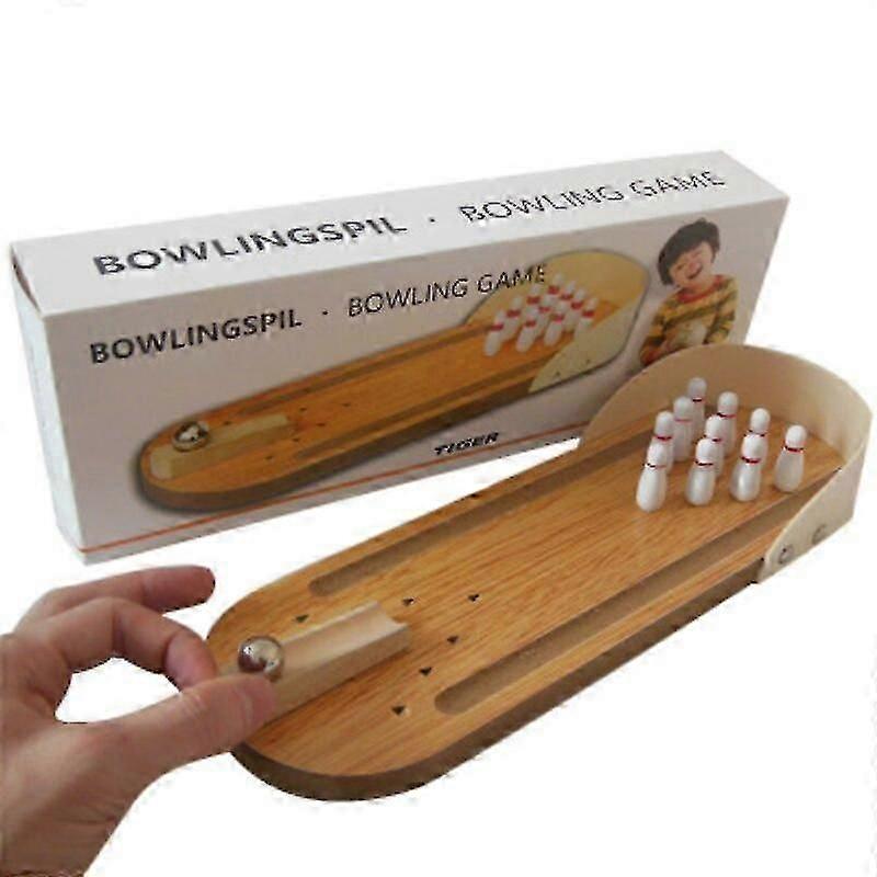 ミニボウリングボードゲーム木製の子供の教育の革新おもちゃ固体木製の親子楽しいボールボードボードゲーム子供の贈り物