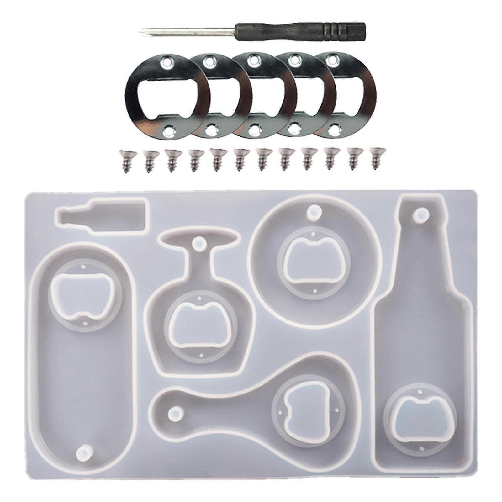 Corkscrew Silicone Epoxy Mold Kit for Bottle Opener Resin Casting and DIY Crafts