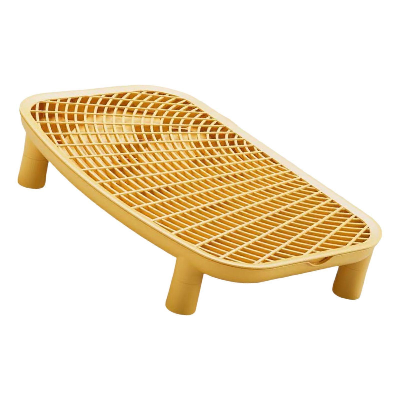 Strong Puss Trash Control Platform Not Slip PVC Base For 90% Cartons Large Net Face Low Maintenance Pet Mat  Yellow