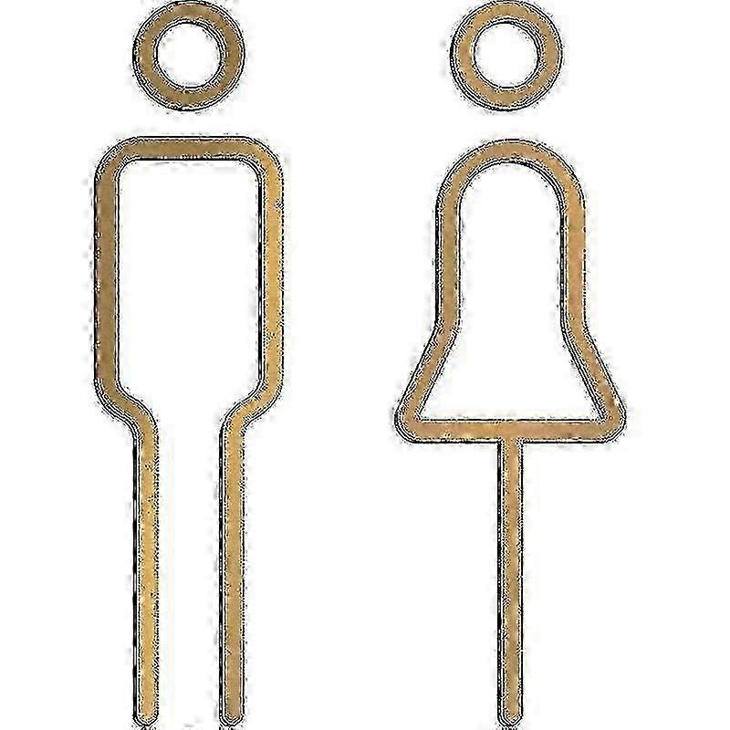 Man Kvinna Metall Vägg Skylt Platta Toalett Dörrplatta Tvättrum Etikett Wc Skyltning - Mishan