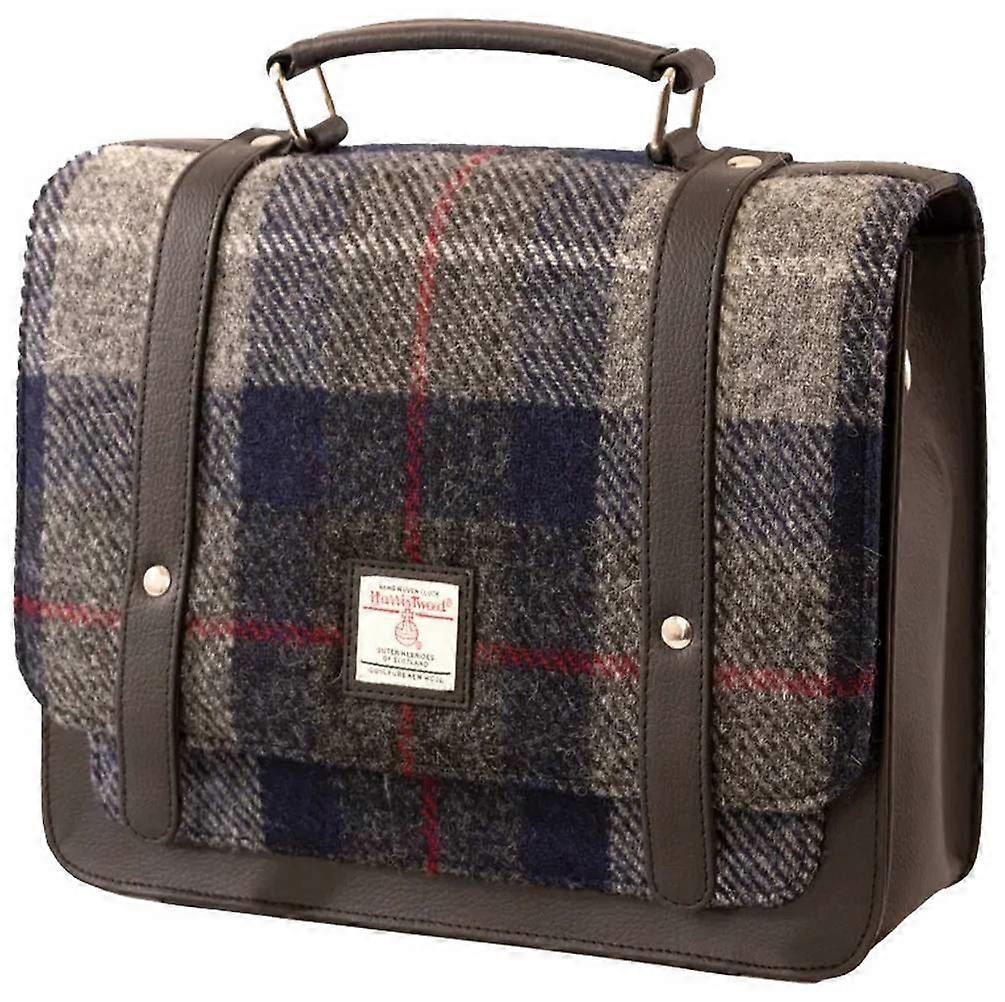 Maccessori Harris Tweed Messenger Bag - Blue/Grey