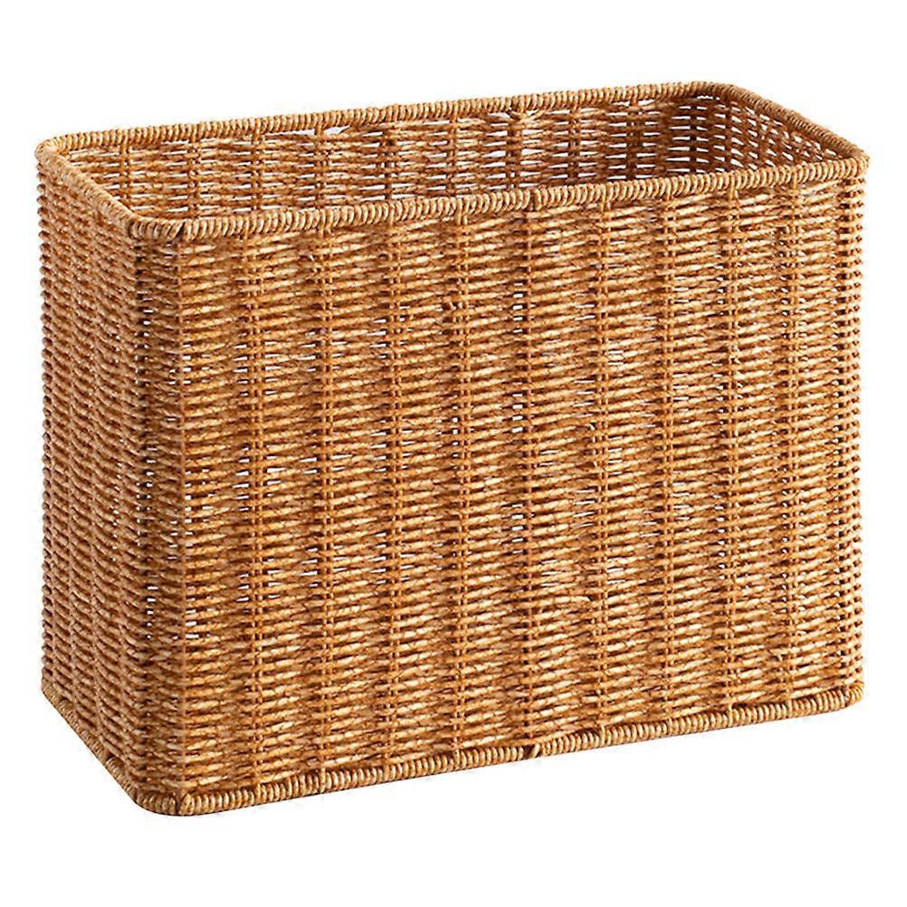 Storage Basket Decorative Basket for Sundries Desktop Imitation Rattan