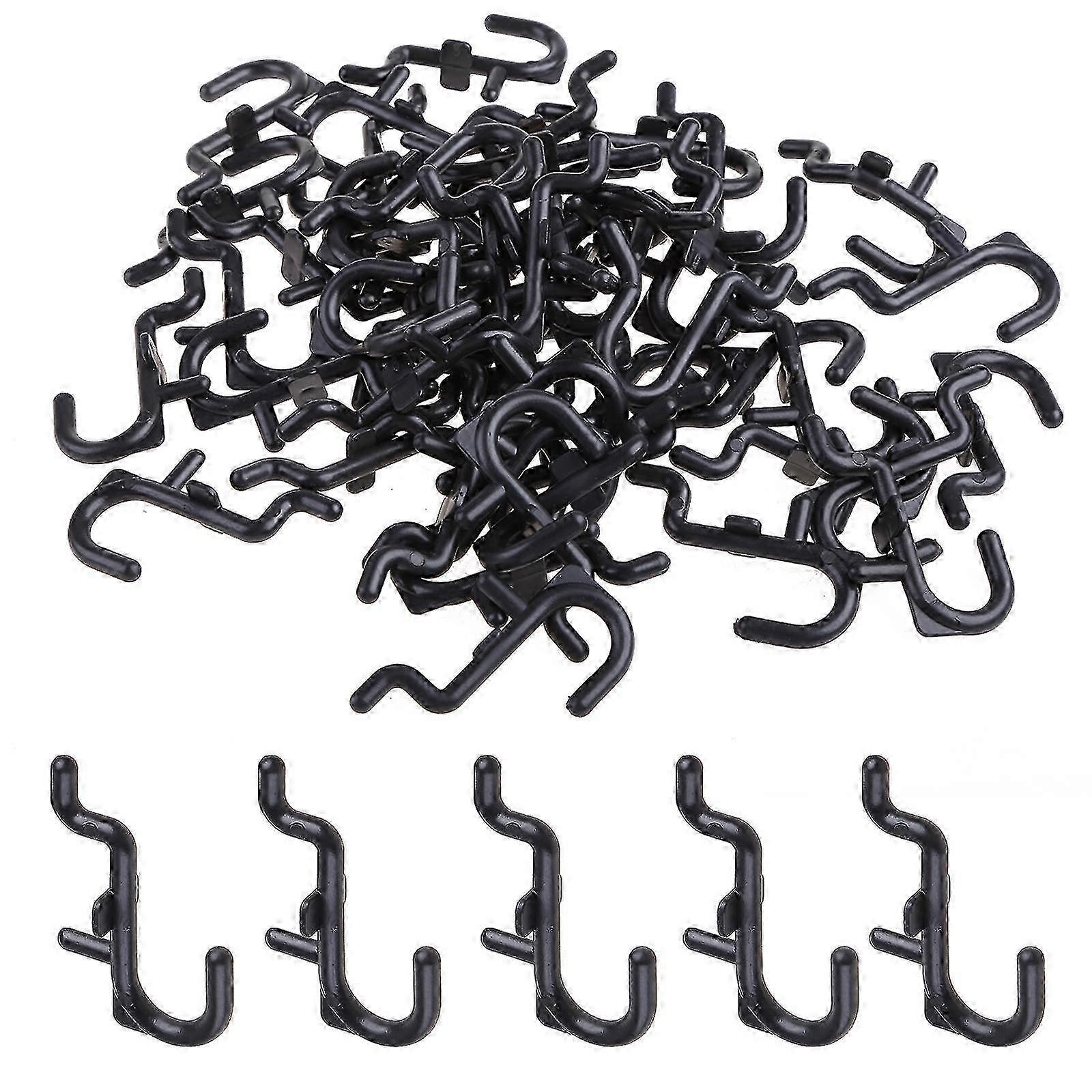 Heavy Duty Plastic J Shape Peg Hooks - 50 or 100 Pcs for Home Hardware