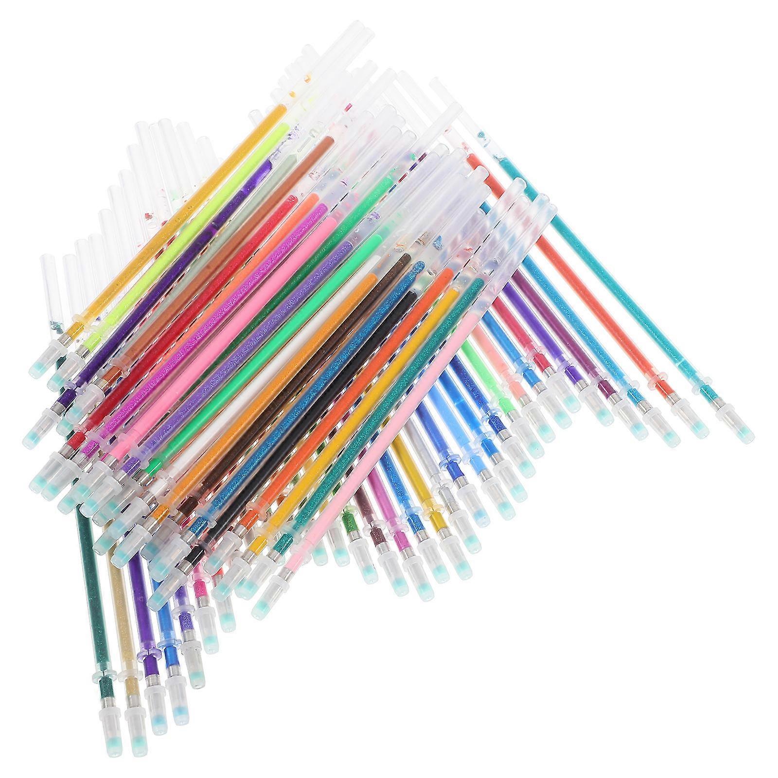 60Pcs Gel Pen Refills Assorted Color for Writing Use Ink Replacement Pack
