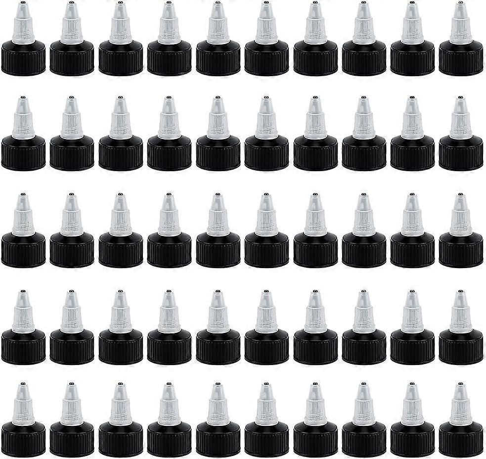 50Pcs Squeeze Bottle Cap 24/410 Bottles Dispensing Caps Black Twist Bottle Caps Natural Twist Top for Squeeze Bottles Water Glue Dispensing Lid