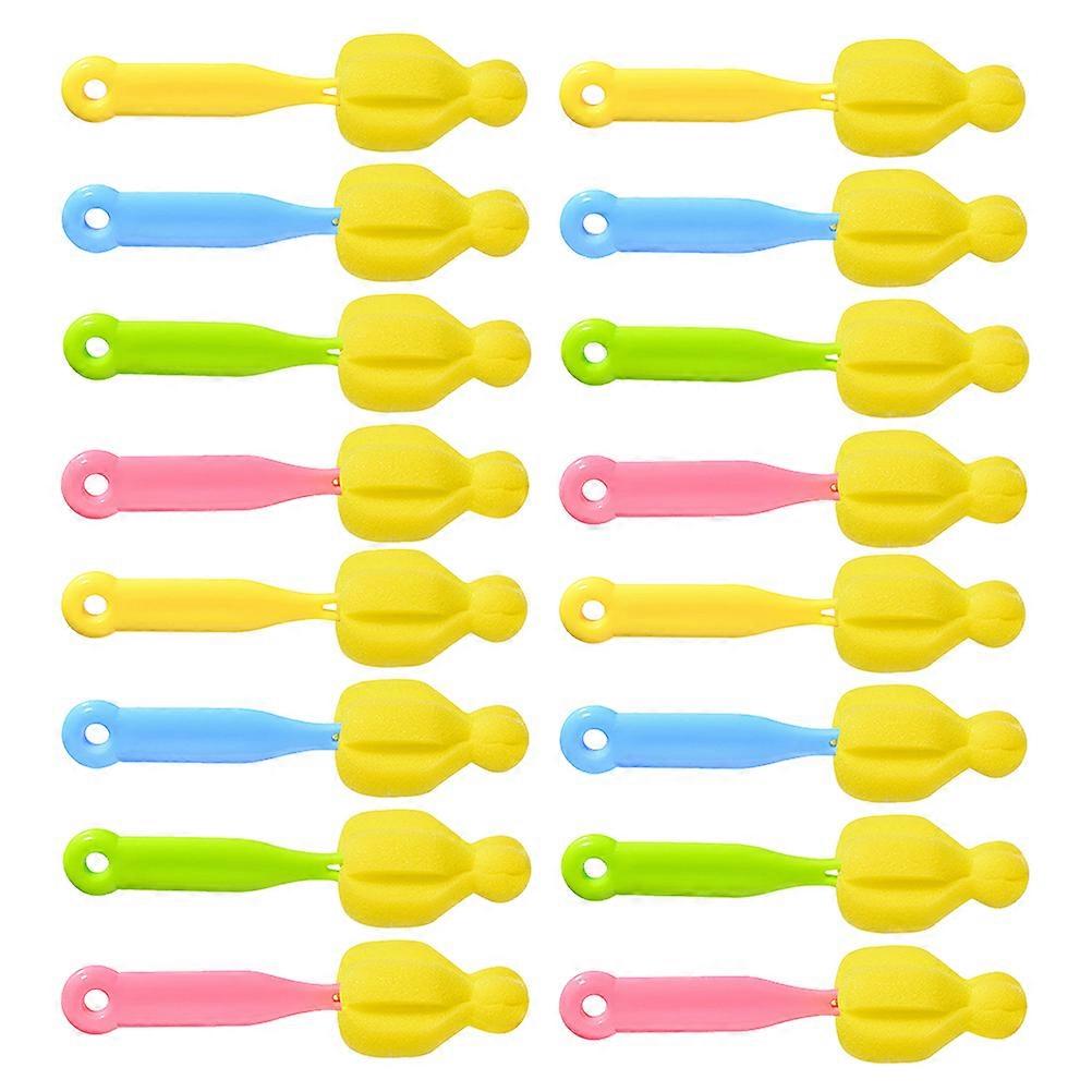 Sponge Nipple Cleaning Brush for Baby Bottle Use 20Pcs Multicolor Set