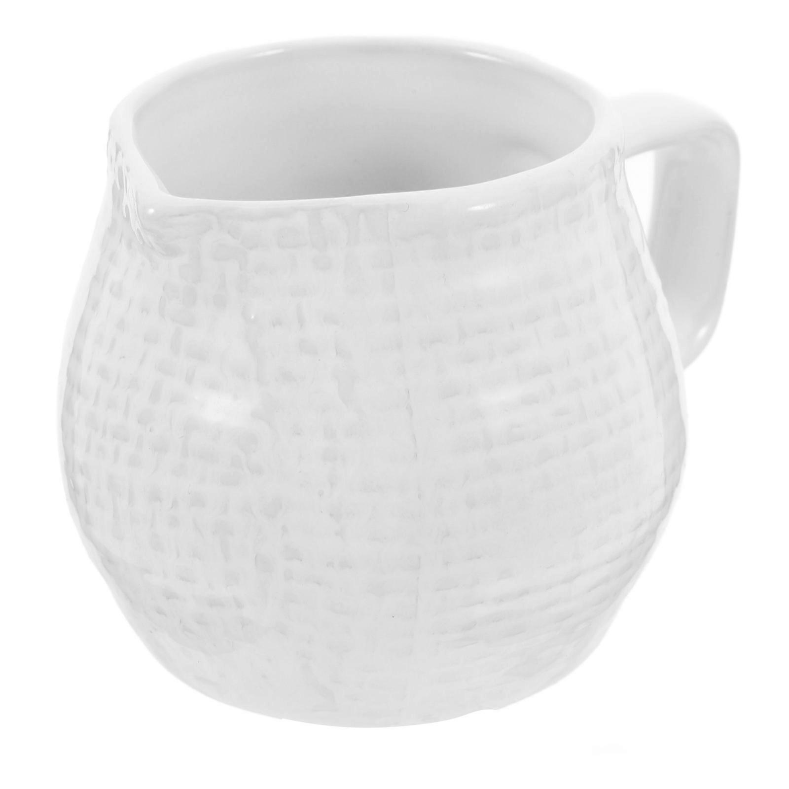 Ceramic Milk Jug with Handle for Creamer Pitcher 150ml Porcelain Container