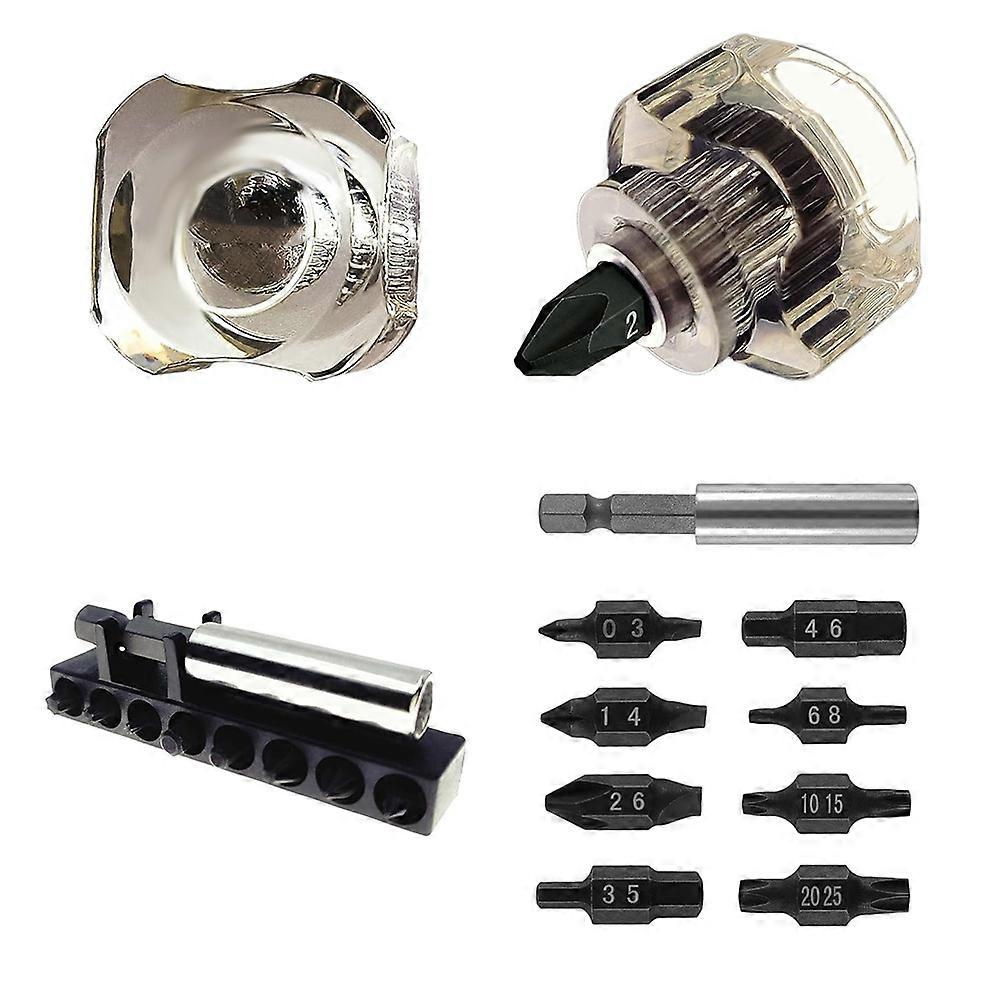 10in1 Short Stubby Mini Screwdriver for Tight Spots