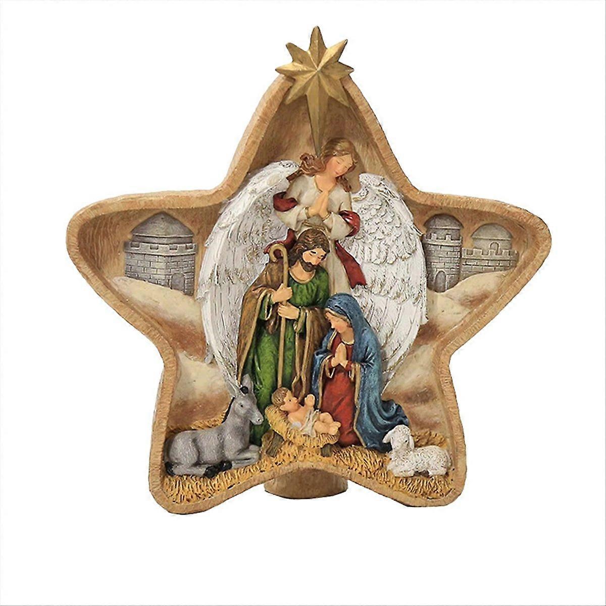 Table Decoration Five-Pointed Star Manger Birth Window Decoration