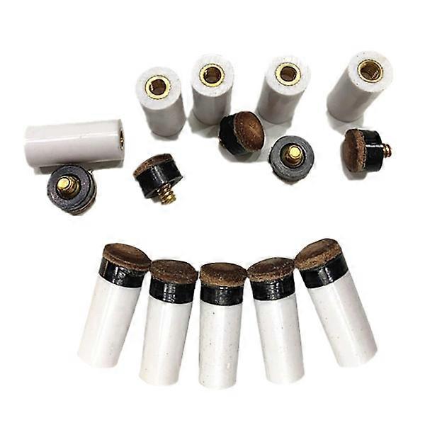 10 pcs billiard cue tips with white pool cue tips, billiard cue tips 12mm