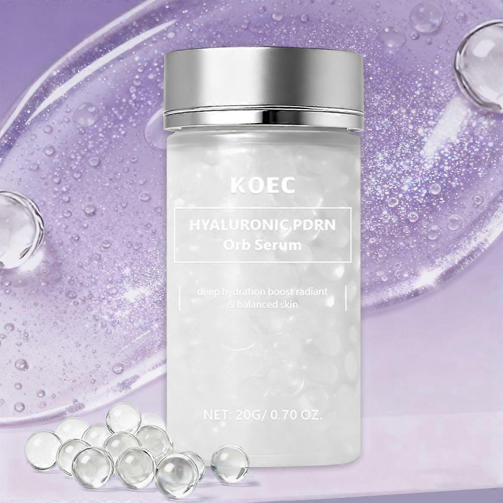 Hyaluronic Acid & PDRN Orb-Formulated Hydra-Burst Serum - Microsphere Technology for Deep Hydration, Revitalizing Facial Essence to Plump Skin, Smooth