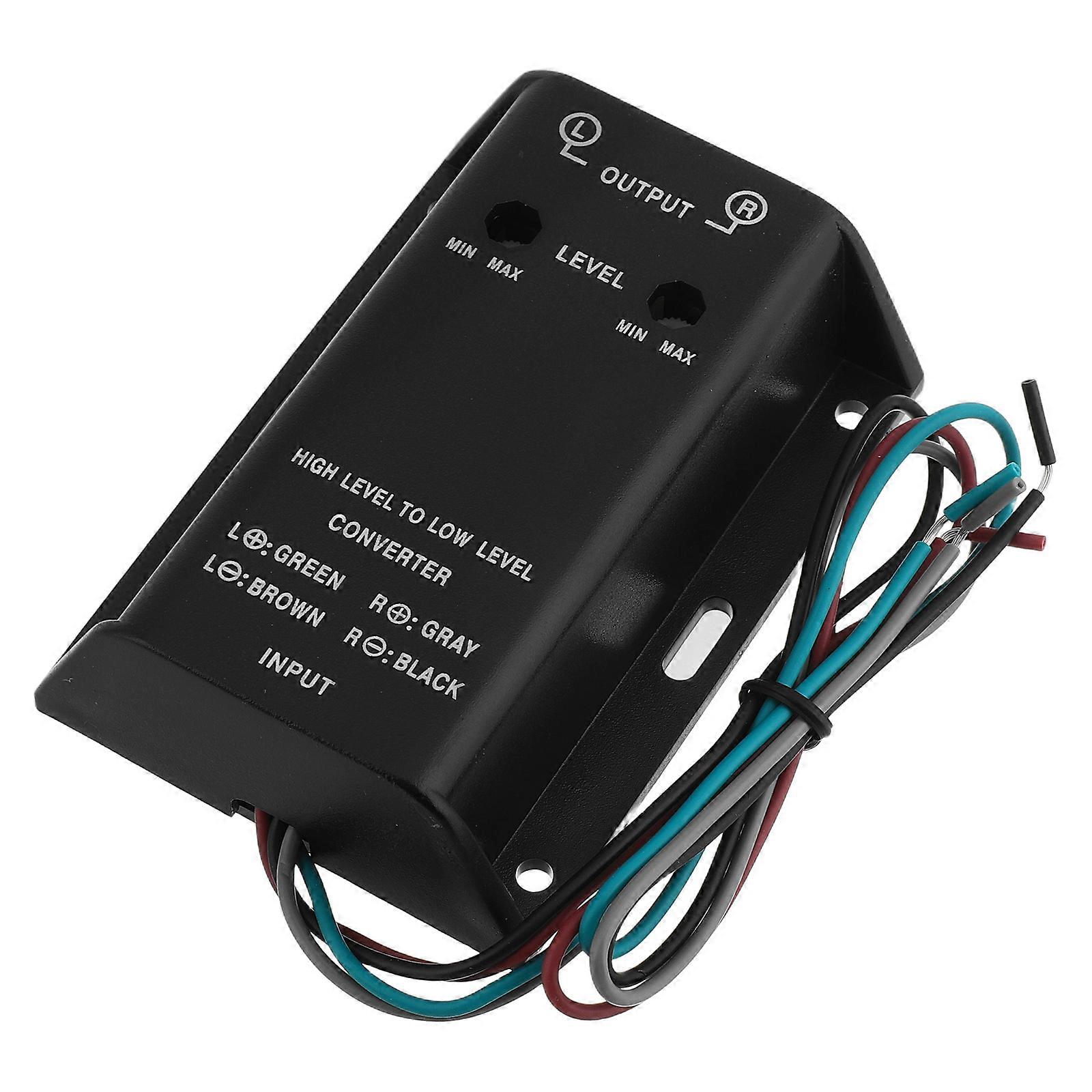 Black Car Audio Converter for Automotive Amplifiers with High to Low Function
