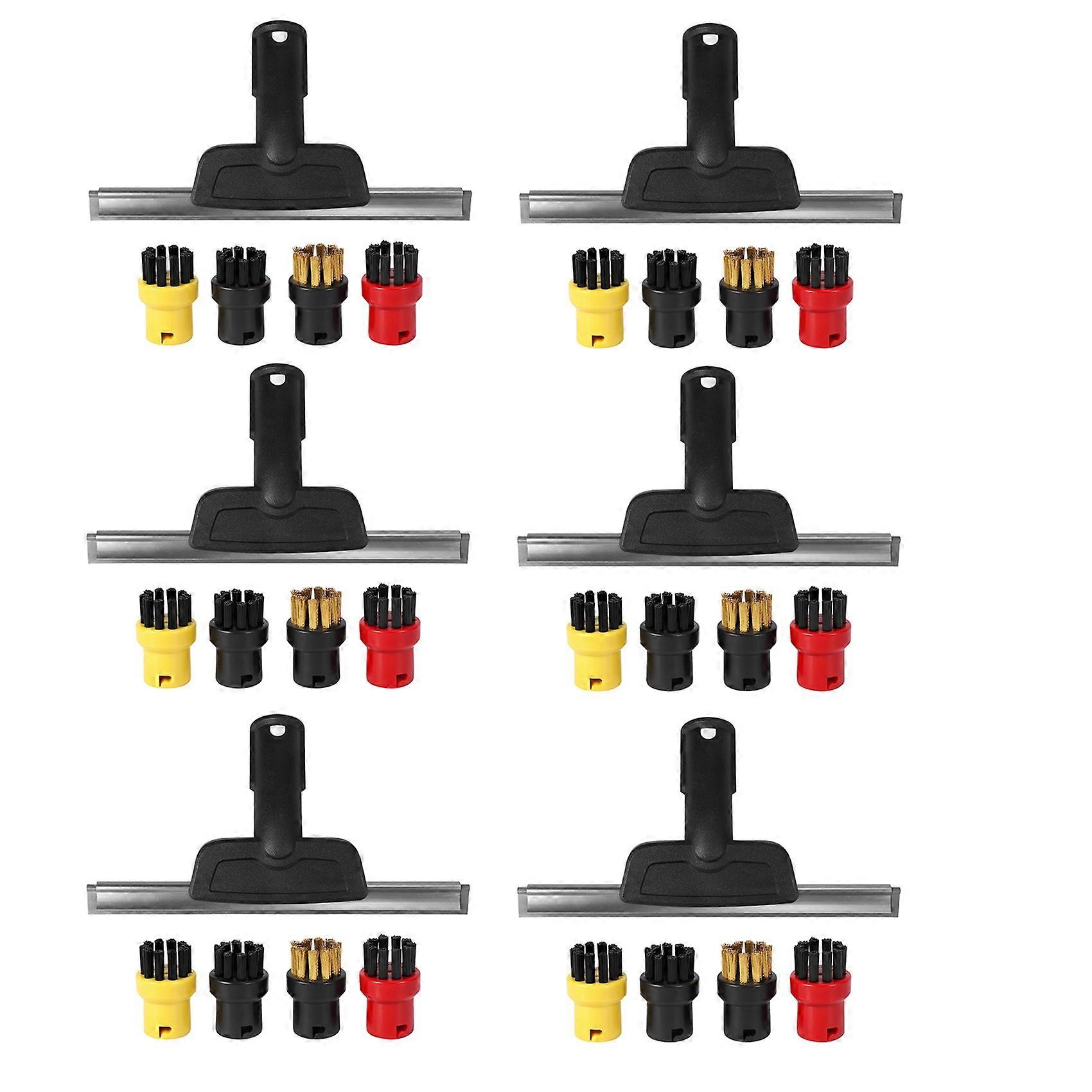 6X for Karcher SC2 SC3 SC4 SC5 CTK20 Window Nozzle Scraper Round Brush for Steam Cleaner Mirrors Moisture,Clean Slit
