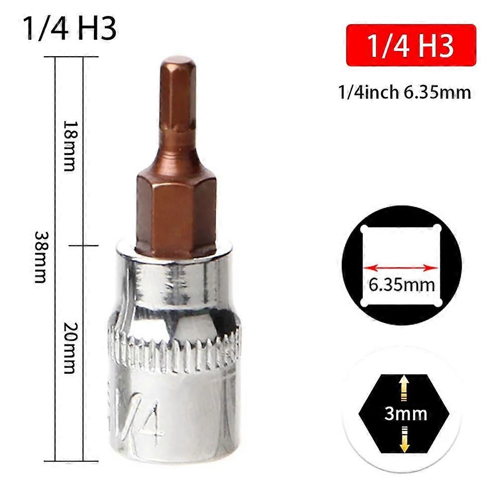Tournevis �� t��te hexagonale, embout de tournevis, pi��ces d'outils manuels, embout de pilote de cl��, douille d'entra?nement carr��e 1/4 ''3/8"