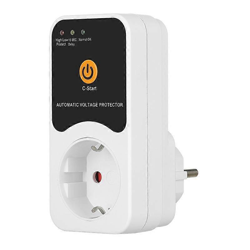 Automatic Voltage Protector Socket Over/Under Voltage Safety Protect AC 220V Adjustable 16A Voltage Protector Socket EU Plug