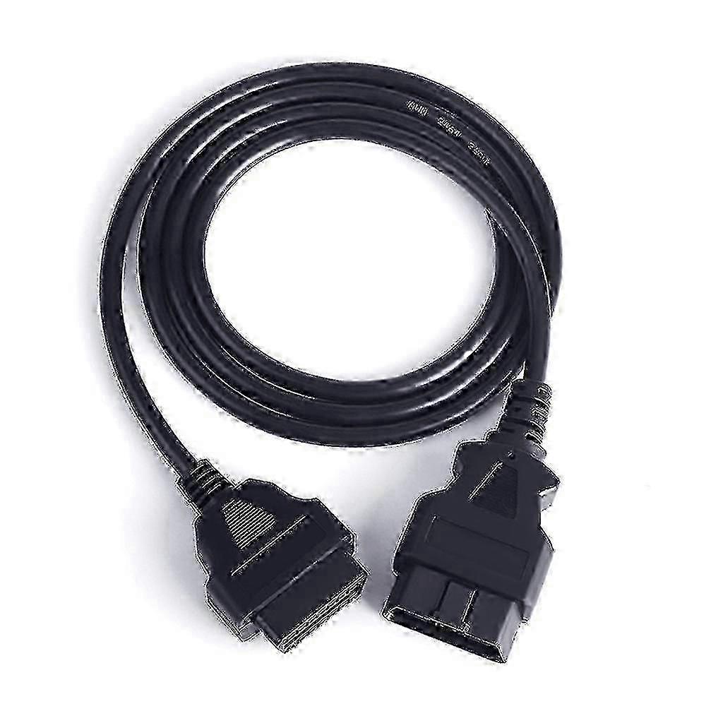OBD2 Extension Cable 16 Pin with Protective Rubber Sleeve for Diagnostics