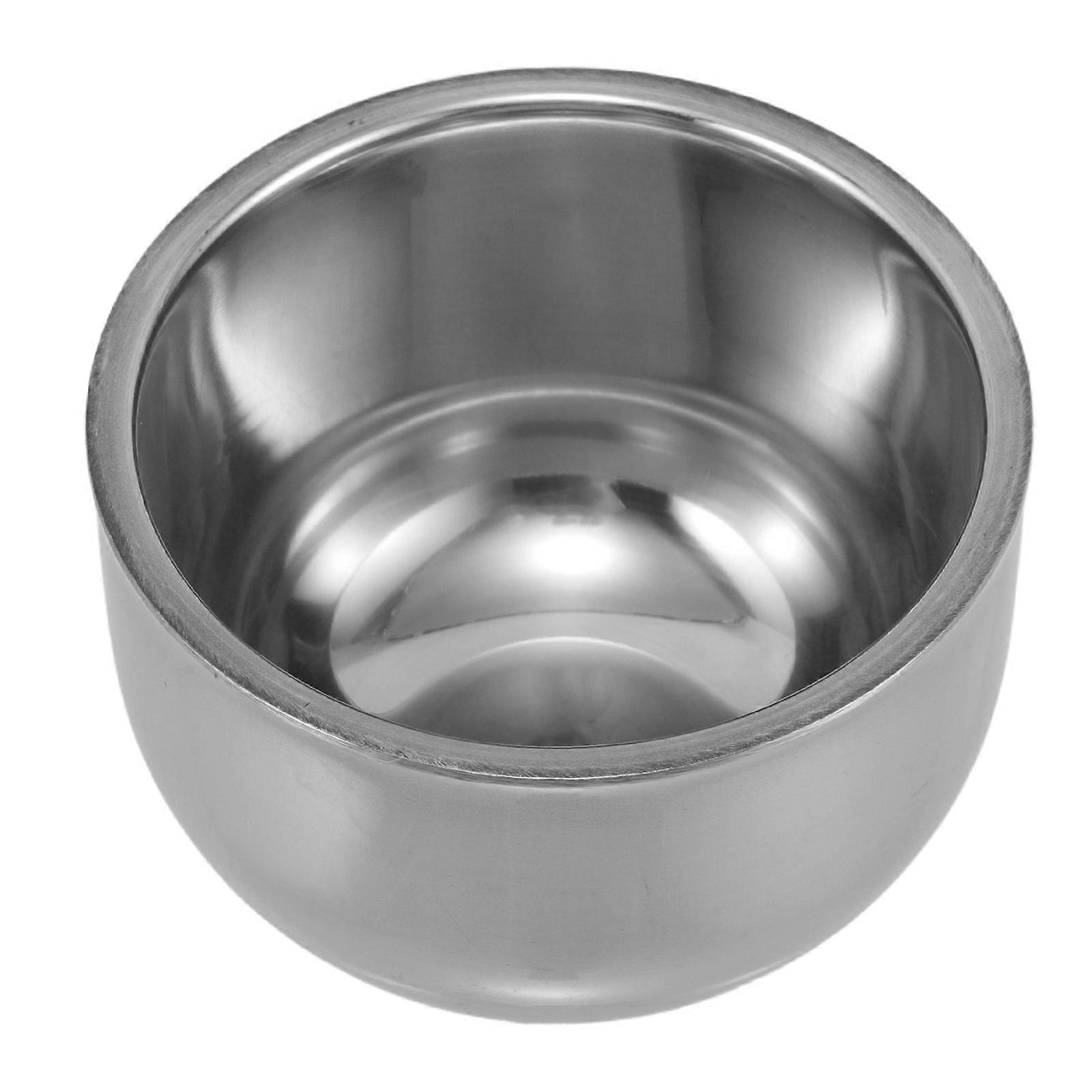 Stainless Steel Shaving Soap Bowl for Shaving Compact Double Layer Design