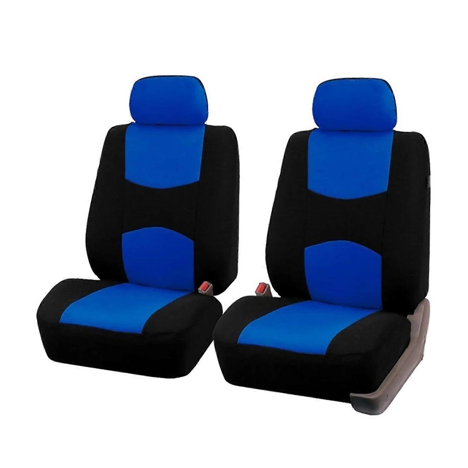 Universal Car Seat Covers Full Set Blue 2 Piece Breathable Washable SpillResistant Protector