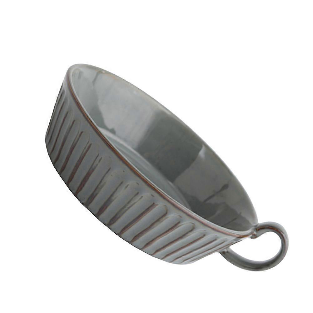 Ceramic Dish Multipurpose Function for Home Grey Ceramic Tableware