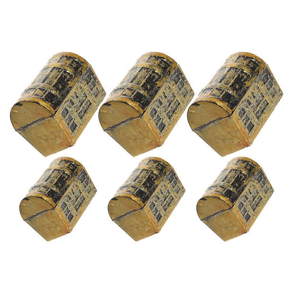 Miniature Pirate Treasure Box Model for Decoration 6Pcs Props