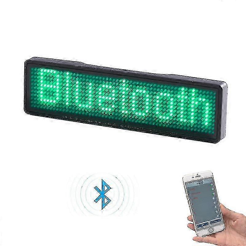 2025 Black case Bluetooth Programable Led Name Badge Case Magnet Pin