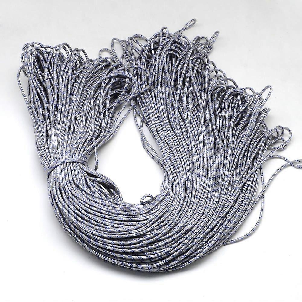 Polyester & Spandex Cord Ropes 1 Inner Core Silver 2mm about 109.36 yards(100m)/bundle