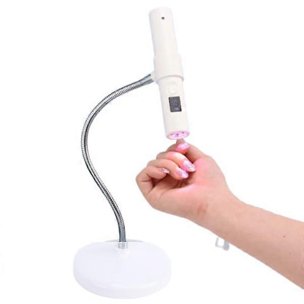 Mini Nail Gel Lamp Rechargeable LED Light with Touch Control, Dual Timer, Adjustable Neck, USB